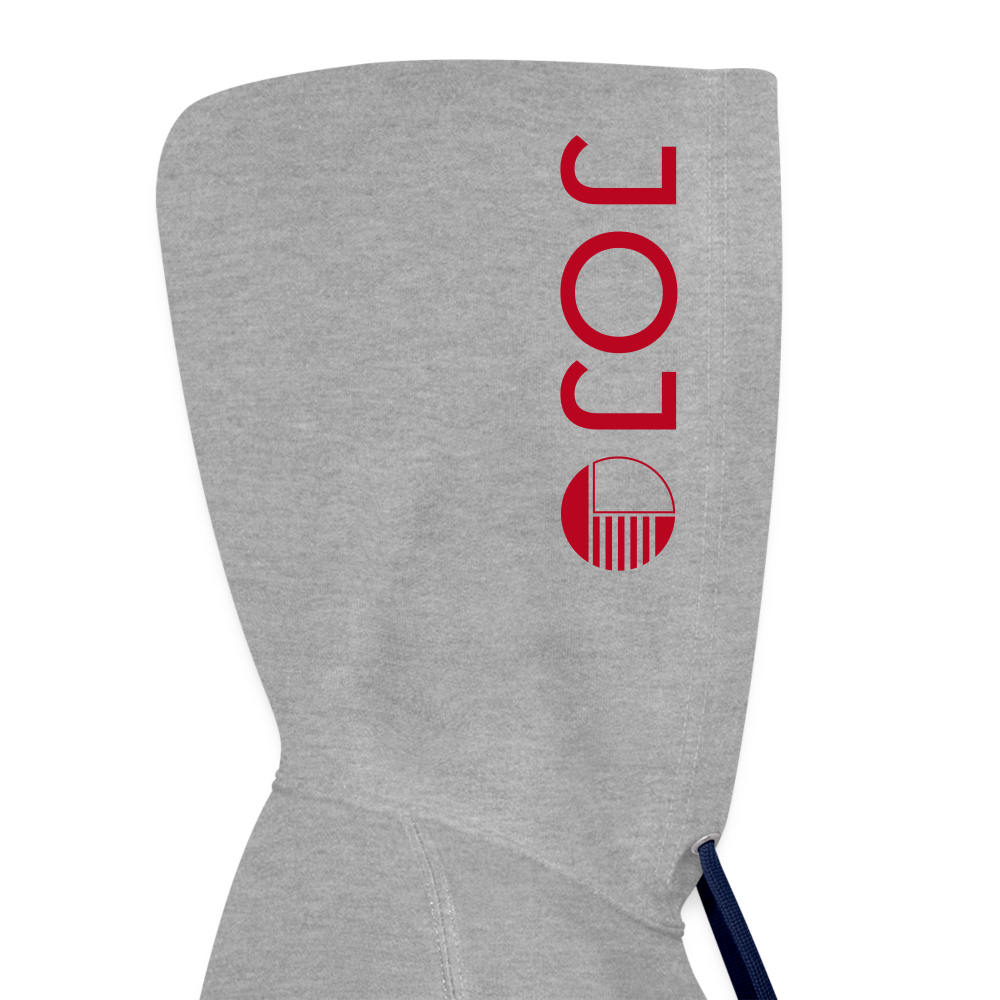 Kontrast-Hoodie - Grau meliert/Navy
