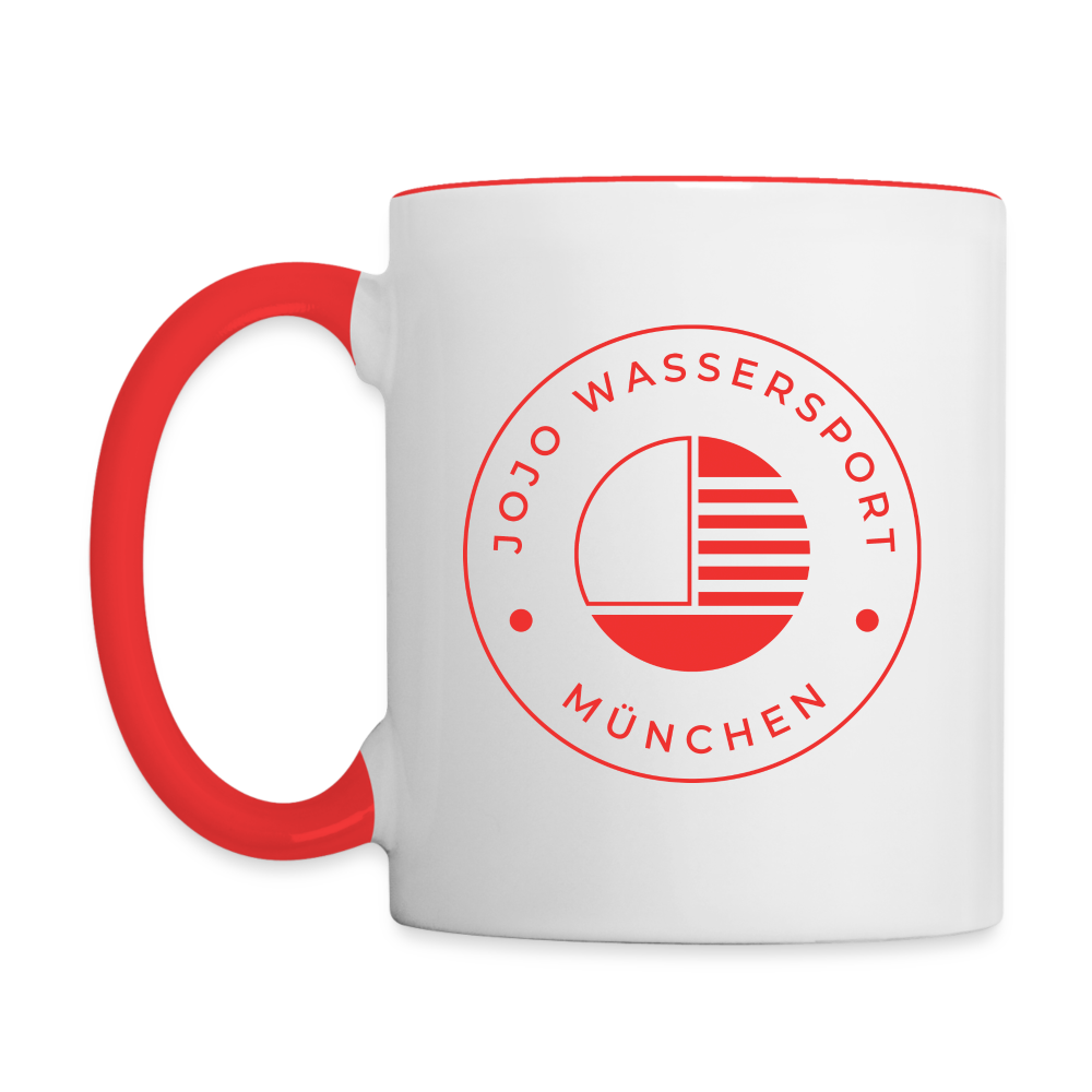 Tasse zweifarbig - Weiß/Rot